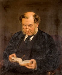 Portret van J.T. Hoyle, lijkschouwer van Newcastle