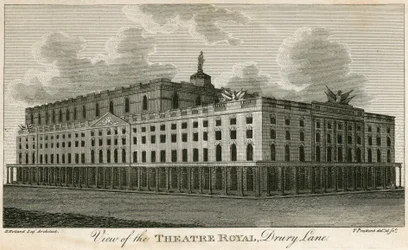 Uitzicht op het Theatre Royal, Drury Lane, Londen