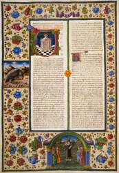 Incipit uit het Eerste Boek van de Makkabeeën, uit Deel I van de Bijbel van Borso d