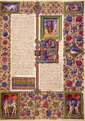 Incipit uit het Eerste Boek van Samuel, uit Deel I van de Bijbel van Borso d