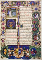 Het Hooglied, uit Volume I van de Bijbel van Borso d