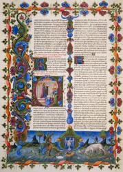 Het einde van het Boek van Salomo, uit Volume I van de Bijbel van Borso d