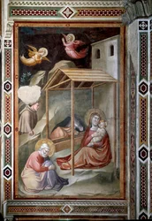 Het leven van de Maagd: Geboorte (fresco, ca. 1327)