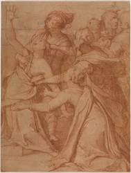 Een wonder van Sint Philip Benizzi: De genezing van een bezeten vrouw, ca. 1557