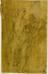 Studie voor mannelijke allegorische figuur