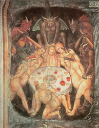 Hel, detail van de hebzuchtigen, ca. 1394