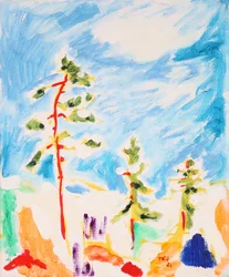 Kleurrijke winterbomen