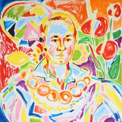 Levendig abstract portret