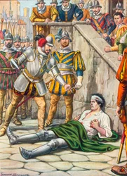 Dood van Francesco Ferruci na de slag bij Gavinana, 3 augustus 1530