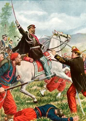 Victor Emanuel bij de slag van Solferino