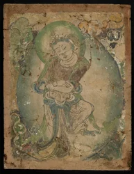 Dansende figuur, Kizil, Xinjiang provincie, 600-800