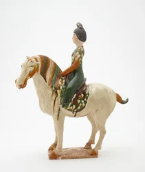 Vrouw te paard, Tang-dynastie, ca. 700-750