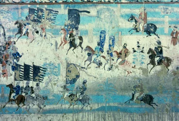 Zhang Yichao, gouverneur van West-Gansu op excursie om tegen de Tibetanen te vechten, Tang-dynastie, 850-907