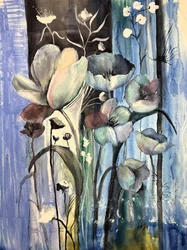 Etherische blauwe bloemen