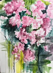 Levendige roze bloemen