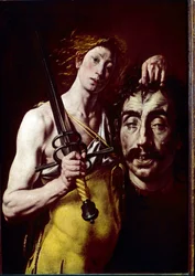 David met het hoofd van Goliath