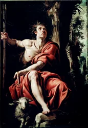 Sint Jan in de woestijn. Schilderij door Tanzio da Varallo (Antonio d