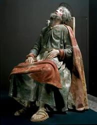 De engel die Jozef de geboorte van Jezus aankondigt (detail)