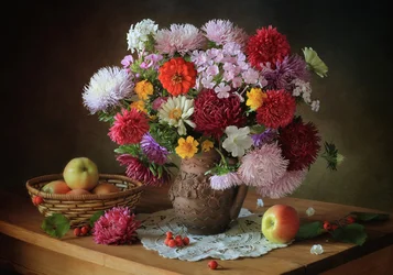 Overvloedige herfstbloemen