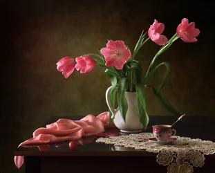Elegante roze tulpen