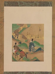 Mount Utsu Utsu no yama, uit De verhalen van Ise Ise monogatari, ca. 1634