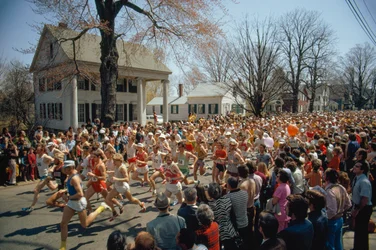 De 77e editie van de Boston Marathon begint hier