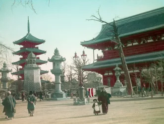 Senso - Ji tempelpoort, Tokio circa 1900 - 1915 (foto)