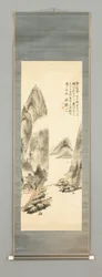 Landschap, ca.1860 (inkt en kleur op zijde)