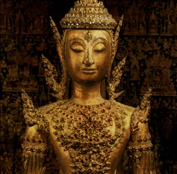 Staande Boeddha in abhaya mudra, Rattanakosin-stijl, midden 19e eeuw