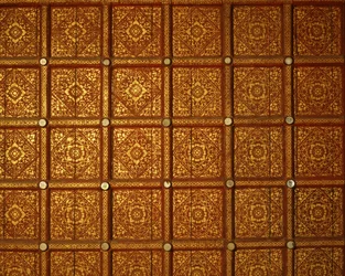 Plafond van een Lanna-tempel