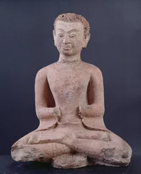 Discipel in aanbidding (terracotta)