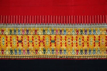 Dubbelhaakpatroonstof, Chom Thong, Chiang Mai, Thailand (textiel)