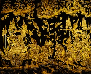 Episode uit de Ramakien, (detail)