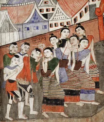 Rokende geliefden (detail)