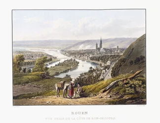 Rouen, gezien vanaf Bon-Secours, 1823-1826