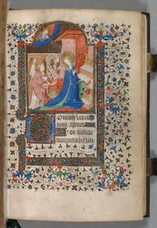 Getijdenboek Gebruik van Parijs: Fol. 37r, Annunciatie, ca. 1420