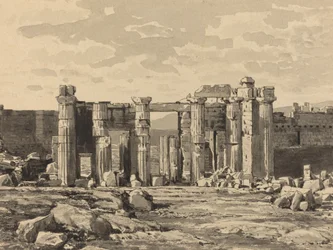 De Propylaeum vanuit het Oosten, 1890