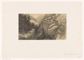 Alpenlandschap met bergpas