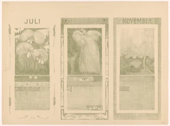 Kalenders voor juli, augustus en november 1910