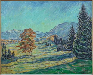 Herfstig berglandschap