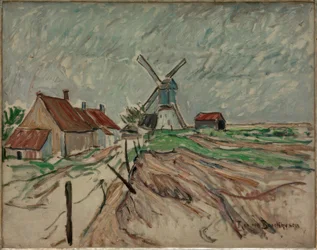 Landschap met windmolen
