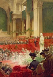 De ceremonie in het Pantheon ter viering van de honderdste geboortedag van Victor Hugo (1802-85) 26 februari 1902