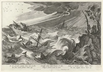 Herfst: storm op zee