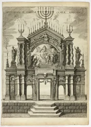 Podium ter Herinnering aan Isabella Clara Eugenia, plaat 24 uit Casperius Gevartius, Pompa Introitus Honori Serenissimi Principis Ferdinandi (Triomfantelijke Intocht van de Zeer Serene en Eervolle Kardinaal-Infant Ferdinand)