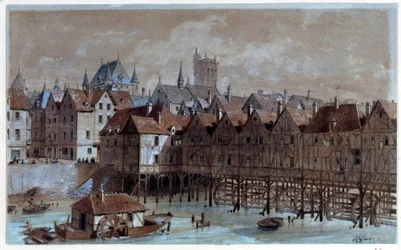 Uitzicht op de Meuniersbrug
