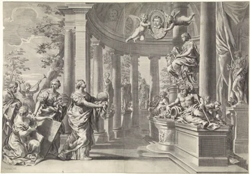 Allegorische voorstelling: de tempel van wijsheid