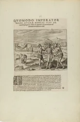 Quomodo Imperator/Regni Guianae, Nobiles Suos Or-/Nare.... (uit boek, Americae, delen zeven en acht)