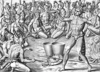 Timucua Indiaanse ceremonie