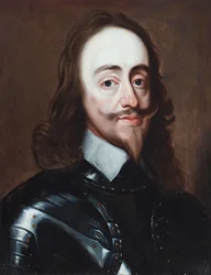 Portret van Charles I (olieverf op paneel)