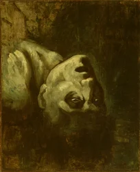 Kop van een verdronken man, ca. 1819 (olieverf op papier gemonteerd op doek)